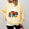 I Just Crushed Preschool Monster Truck Graduation Comfort Colors Sweatshirt Butter