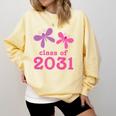 Kids Class Of 2031 Kindergarten Girls Graduation T-Shirt Comfort Colors Sweatshirt Butter