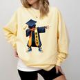 Kids HBCU Boys Grad Dabbing Graduation Comfort Colors Sweatshirt Butter