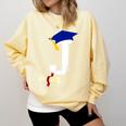 Kids Initial J Letter For Boys Preschool Graduation Kindergarten Comfort Colors Sweatshirt Butter