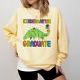 Kids Kindergarten Graduate Dinosaur Kindergarten Graduation Comfort Colors Sweatshirt Butter