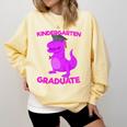 Kids Kindergarten Graduation Idea For Girls Dinosaur Comfort Colors Sweatshirt Butter
