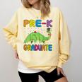 Kids Pre-K Graduate Brontosaurus Dino Pre Kindergarten Graduation Comfort Colors Sweatshirt Butter