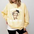Kids Kids Preschool Nailed It Sloth Graduation Comfort Colors Sweatshirt Butter