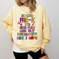 Kids So Long Kindergarten Here I Come Pre-K Graduation Graduate Comfort Colors Sweatshirt Butter