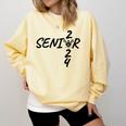 Lacrosse Senior 2024 Sticks And Ball Graduation Comfort Colors Sweatshirt Butter