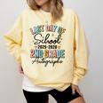 Last Day Of School Autograph 2nd Grade Graduation Boys Girls Comfort Colors Sweatshirt Butter