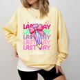 Last Day Of School Shirt Coquette Bow School Graduation Comfort Colors Sweatshirt Butter
