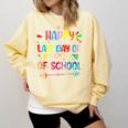 Last Day Of School Tie Dye School Graduation Summer Teacher Comfort Colors Sweatshirt Butter