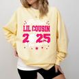 Lil Cousin Of a 2025 Graduate Prom Graduation 25 VolleyBall Comfort Colors Sweatshirt Butter
