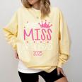 Little Miss Pre-K Grad Preschool Prek Graduation 2025 Comfort Colors Sweatshirt Butter