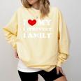 I Love My Introvert Family I Heart My Introvert Family Comfort Colors Sweatshirt Butter