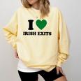 I Love Irish Exits St Patrick's Day Introvert Party Comfort Colors Sweatshirt Butter I Love Irish Exits St Patrick's Day Introvert Party Comfort Colors Sweatshirt Butter