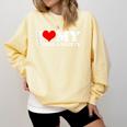 I Love My Social Anxiety Heart Humor Introvert Statement Comfort Colors Sweatshirt Butter