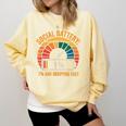 Low Social Battery Introvert Energy Comfort Colors Sweatshirt Butter Low Social Battery Introvert Energy Comfort Colors Sweatshirt Butter
