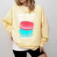 Macaroons Dessert Antisocial Introvert Pastries Food Lover Comfort Colors Sweatshirt Butter