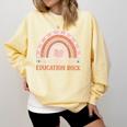 MASTER OF EDUCATION ROCK Master Graduation Comfort Colors Sweatshirt Butter
