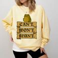 Medieval Frog Meme Sarcastic Introvert Humor Fantasy Comfort Colors Sweatshirt Butter
