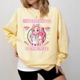 Middle School Level Complete Gaming Graduation Anime Girl Comfort Colors Sweatshirt Butter