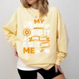 My Mommy Did It And She Did It For Me Graduation Diploma Comfort Colors Sweatshirt Butter