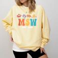 MSW Est 2025 Graduation School Social Worker Shirt Master Comfort Colors Sweatshirt Butter