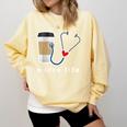 Nurse Life Graphic Nursing School Graduation Comfort Colors Sweatshirt Butter