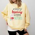 Nurse LPN RN CNA Easter Graduation Nursing 2021 Comfort Colors Sweatshirt Butter