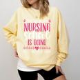 Nursing School Graduate Nurse Graduation Party Comfort Colors Sweatshirt Butter