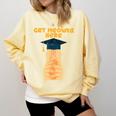Orange Tabby Cat Graduation Distressed Shirt For Grads For Men Women Girls Kids Comfort Colors Sweatshirt Butter