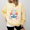 I Paused My Game To Graduate 2024 Gamer Graduation Comfort Colors Sweatshirt Butter