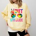Peace Out 5th Grade Tie Dye Graduation Last Day Of School Comfort Colors Sweatshirt Butter