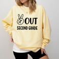 Peace Out Second Grade Last Day Of School Graduation Kids Comfort Colors Sweatshirt Butter