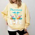 Pharmacy Life Pharmacist Chemist Student PharmD Graduation Comfort Colors Sweatshirt Butter