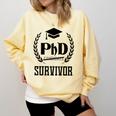 PHD Survivor T-Shirt Graduation Student Teacher For Men Women Kids Comfort Colors Sweatshirt Butter