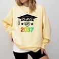 Pre-K -12th Grade Hand Prints Space Graduation Class Of 2037 Comfort Colors Sweatshirt Butter
