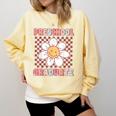 Preschool Graduation Graduate Cute Groovy Last Day Of Pre K Comfort Colors Sweatshirt Butter