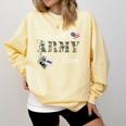 Proud Army Mom Army Graduation Military Mom T-Shirt Comfort Colors Sweatshirt Butter