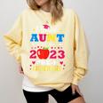 Proud Aunt Of 2023 Pre-K Graduate Senior Graduation Matching Comfort Colors Sweatshirt Butter