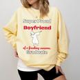 Proud Boyfriend Of 2018 Graduate Dabbing Graduation Comfort Colors Sweatshirt Butter