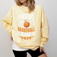 Proud Mom Of Basketball Senior 2026 Graduation Comfort Colors Sweatshirt Butter