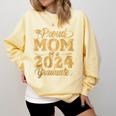 Proud Mom Of a Class Of 2024 Graduate Senior Graduation Comfort Colors Sweatshirt Butter