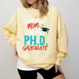 Proud Mom PhD Doctoral Graduation Doctorate Degree Comfort Colors Sweatshirt Butter