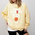 Proud Senior Tia 2026 Graduation Basketball Player Comfort Colors Sweatshirt Butter