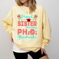 Proud Sister Of An Amazing PhD Graduate Family Graduation Comfort Colors Sweatshirt Butter