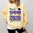 Proud Son Of a Class Of 2026 Graduate For Graduation Comfort Colors Sweatshirt Butter