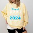 Proud Step Dad Of 5th Grade Graduate 2024 Family Graduation Comfort Colors Sweatshirt Butter