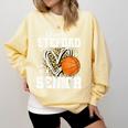Proud Stepdad Of A 2026 Senior Basketball Graduation Leopard Comfort Colors Sweatshirt Butter