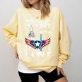 Proud US Air Force Aunt Flag Air Force Graduation Aunt Tee Comfort Colors Sweatshirt Butter