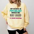 Qualified Psychologist PhD PsyD Shirt Graduation Comfort Colors Sweatshirt Butter