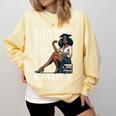 Queen Masters Degree Graduation Educated Melanin Grad Comfort Colors Sweatshirt Butter